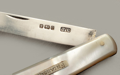Victorian Silver & Mother of Pearl Pocket Fruit Knife - FRIARSQUAD, John Yeomans Cowlishaw
